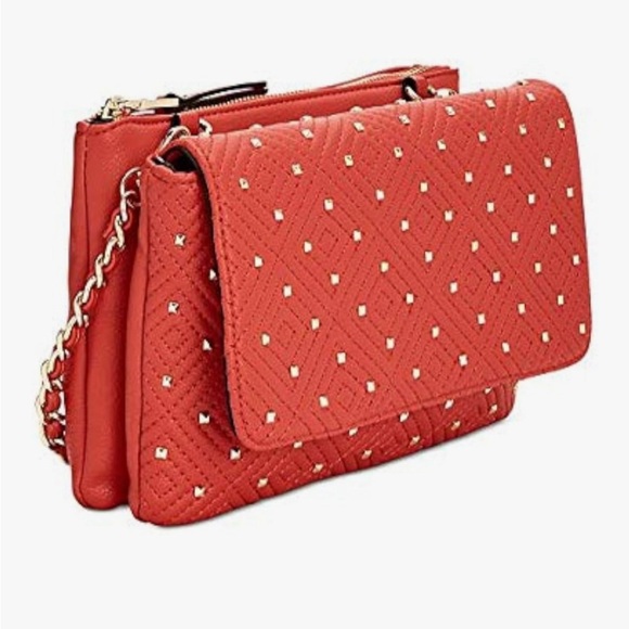 I.N.C. International Concepts Double Crossbody, Orange - Picture 2 of 9